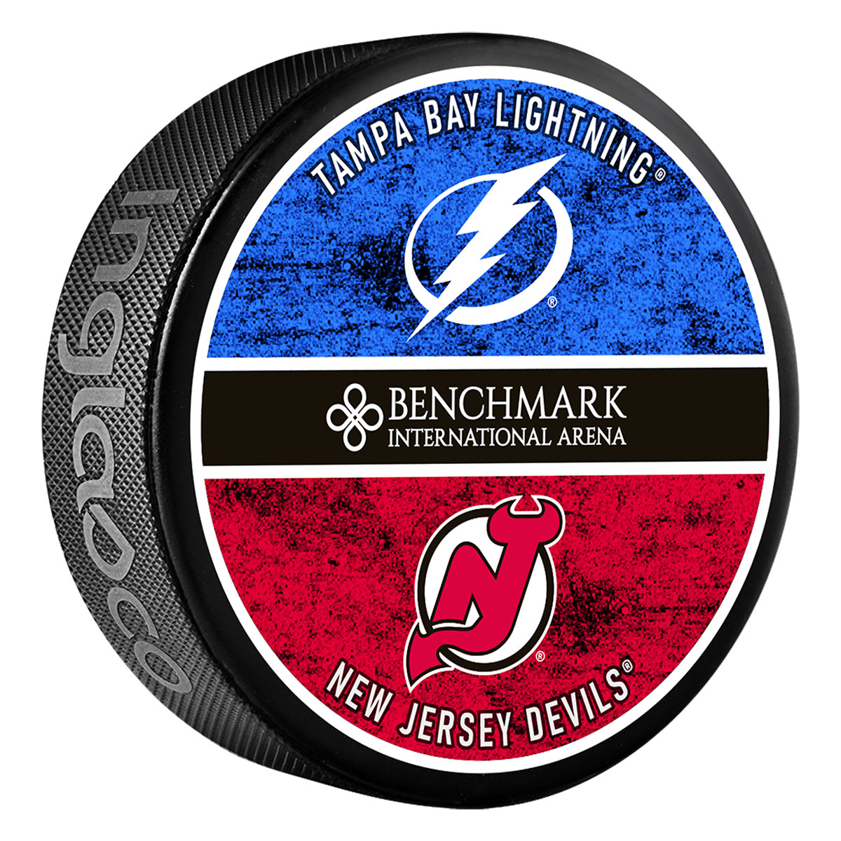 Tampa Bay Lightning Limited-Edition Match-Up Puck vs New Jersey