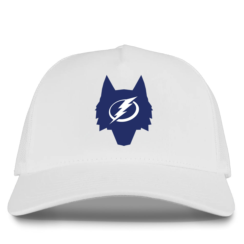 Tampa Bay Lighting Greyson White Adjustable Trucker Hat