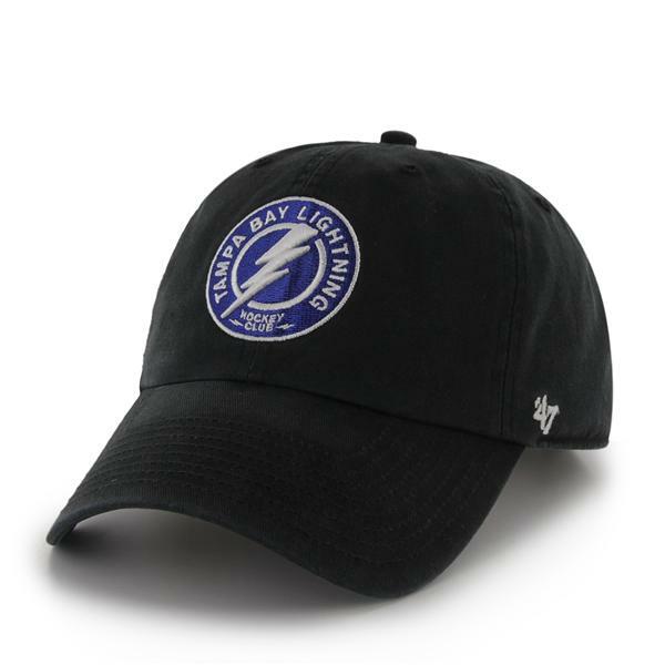 Tampa Bay Lightning '47 Black Adjustable Shoulder Patch Logo Clean Up Hat