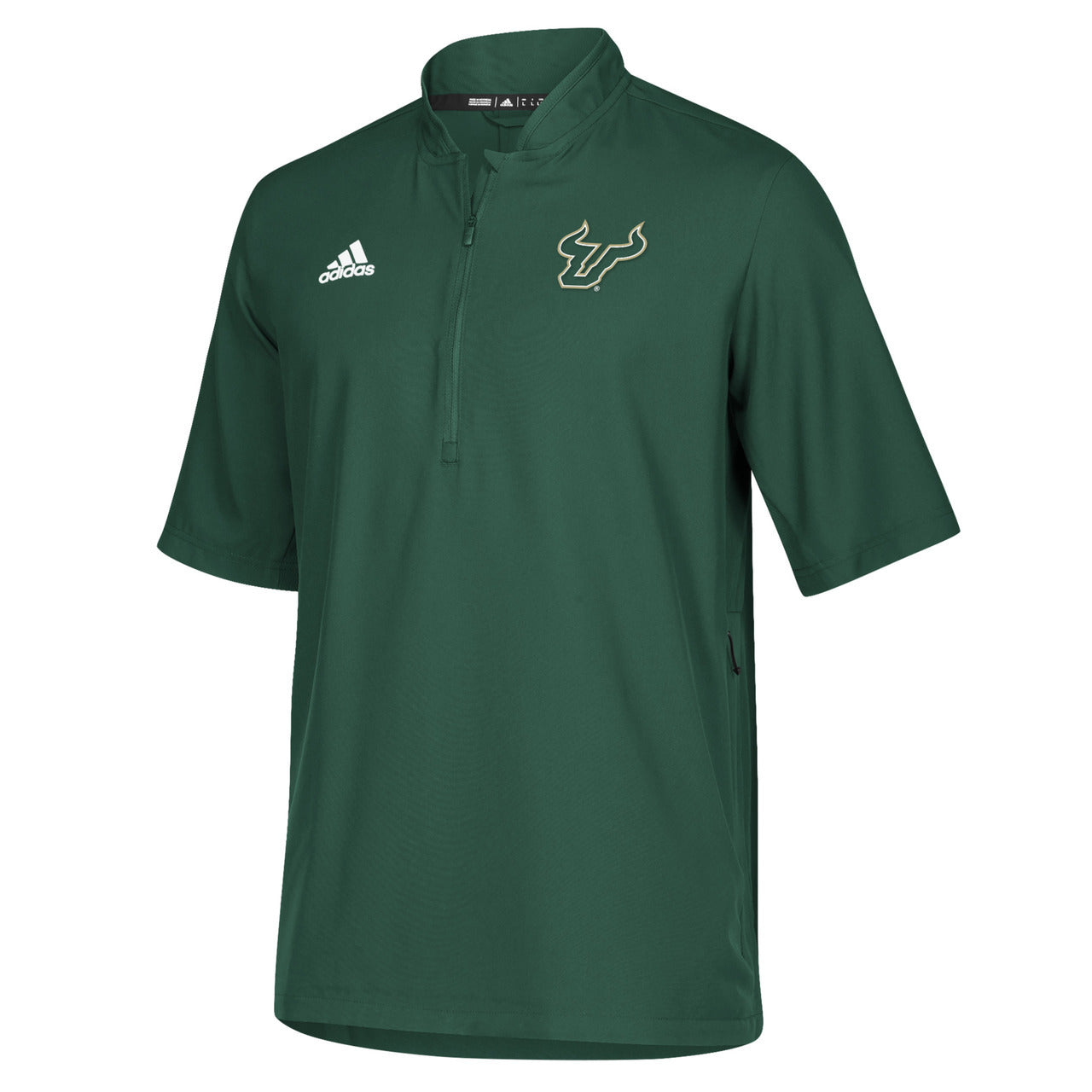Men's USF Bulls Adidas Official Sideline Iconic 1/4 Zip