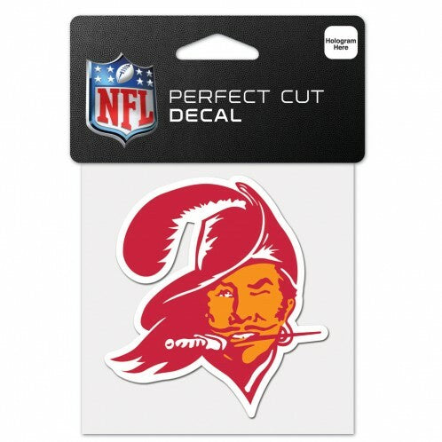 Tampa Bay Buccaneers 4x4" Classic Retro Logo Perfect Cut Color Decal