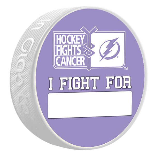 Tampa Bay Lightning Hockey Fights Cancer Special Edition "I FIGHT FOR" Puck