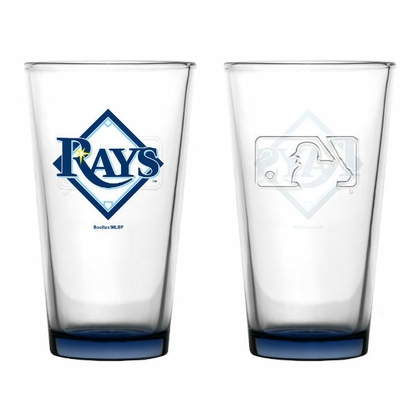 Tampa Bay Rays 16oz Embossed Pint Glass