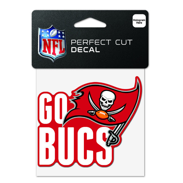 Tampa Bay Buccaneers 4x4" Go Bucs Decal