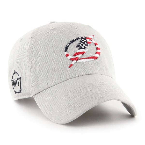 Tampa Bay Lightning '47 American Flag Fill Adjustable Clean Up Hat