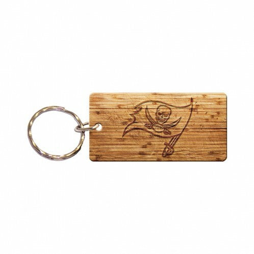 Tampa Bay Buccaneers Wood Finish Key Chain