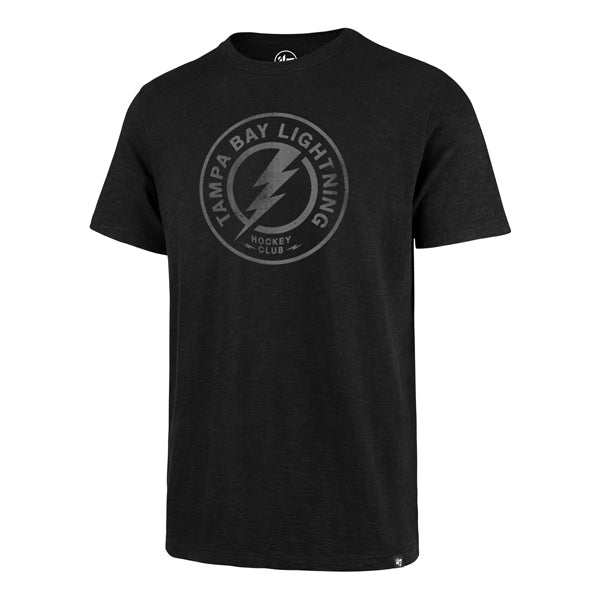 Men's Tampa Bay Lightning '47 Black Shoulder Patch Logo Scrum Tee