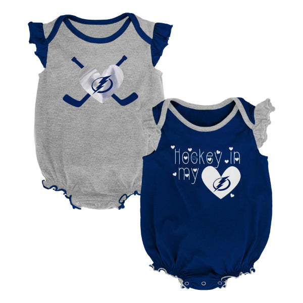 Infant Girl's Tampa Bay Lightning Team 2-Piece Creeper Set