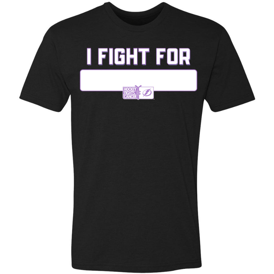 Tampa Bay Lightning Hockey Fights Cancer "I FIGHT FOR" Tee (XL ONLY)