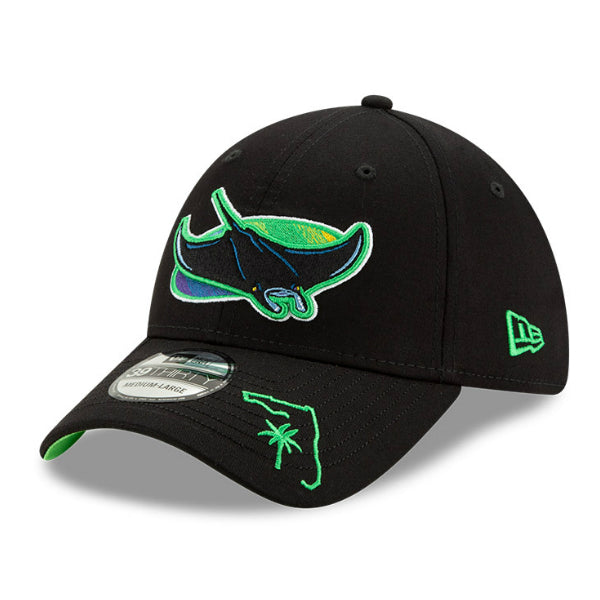 Tampa Bay Rays New Era 39Thirty Cooperstown State Bill Flex-Fit Hat