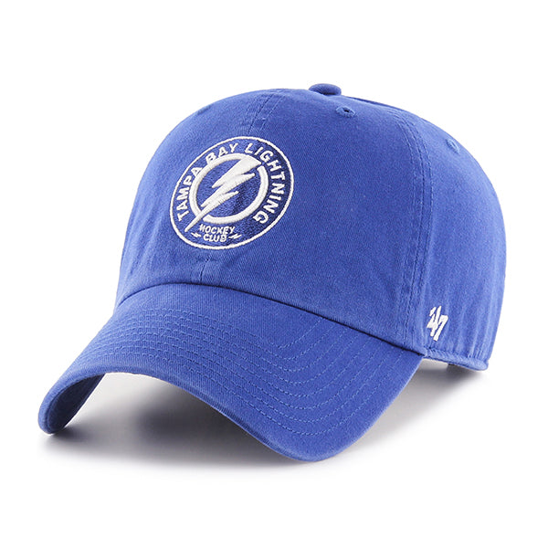 Women's Fanatics Branded Blue/White Tampa Bay Lightning Authentic Pro Rink Cuffed Knit Hat with Pom