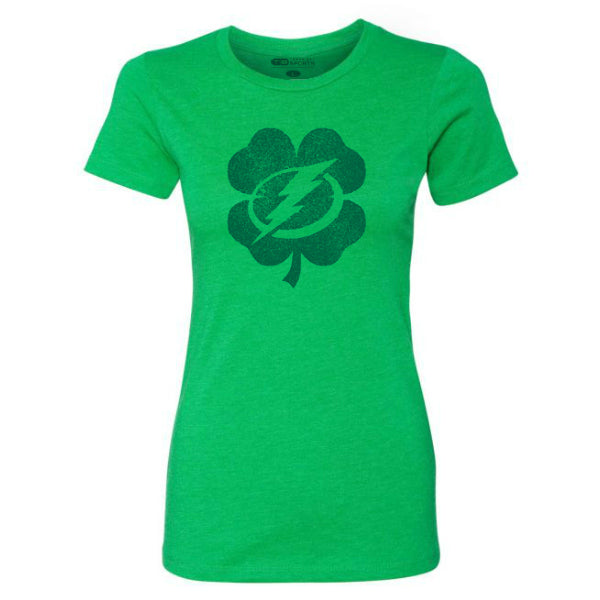 Women's Tampa Bay Lightning St. Patrick's Day Shamrock Logo Tee