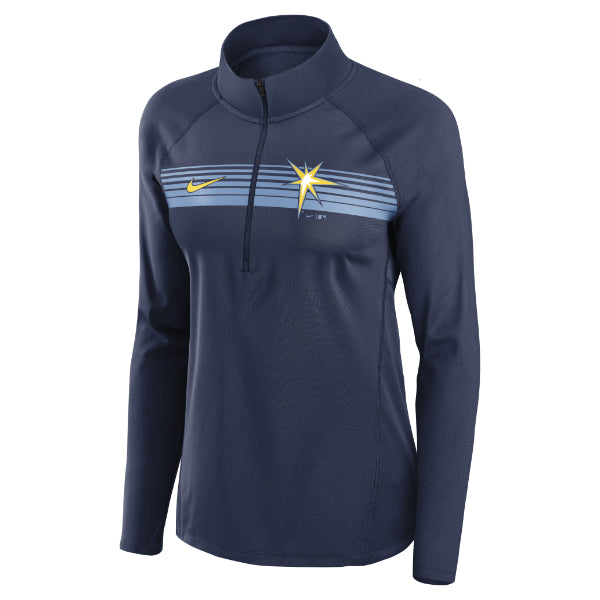 Men's Nike Navy Tampa Bay Rays Diamond Icon Pacer Performance Quarter-Zip  Windbreaker Top