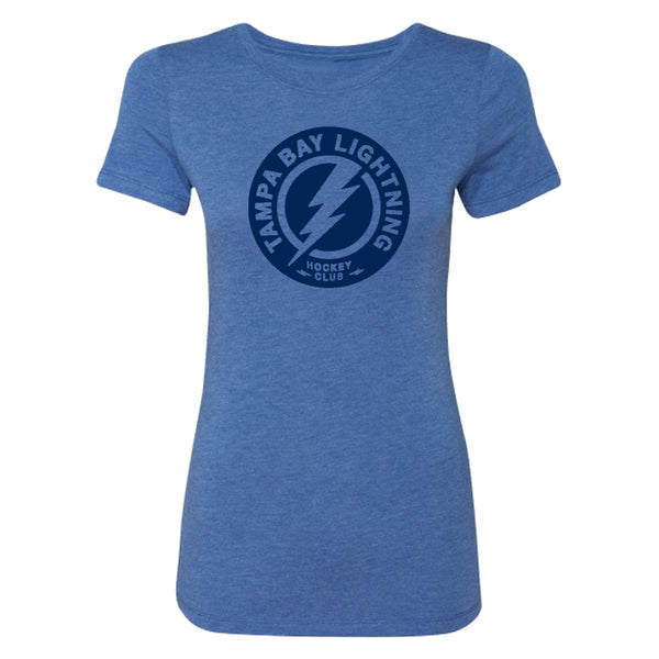 Men's Tampa Bay Lightning Tri-blend Shoulder Patch Logo Tee