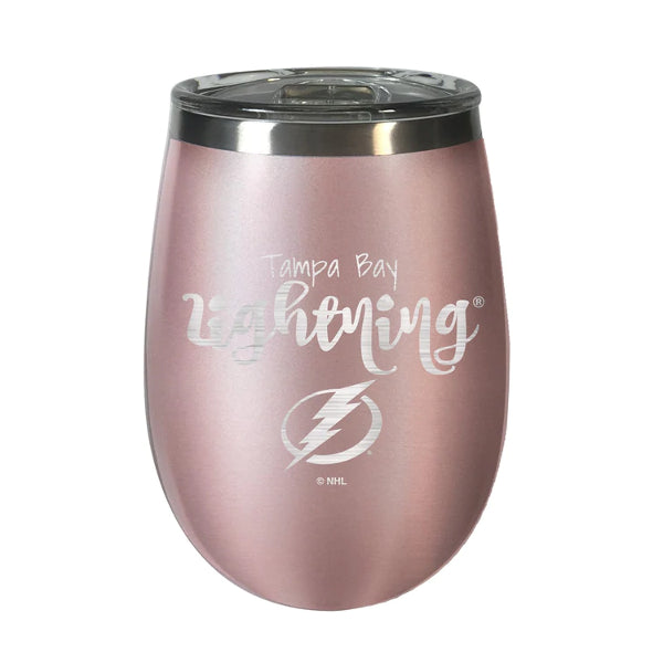 Tampa Bay Lightning 12oz Rose Gold Stainless Steel Wine Tumbler