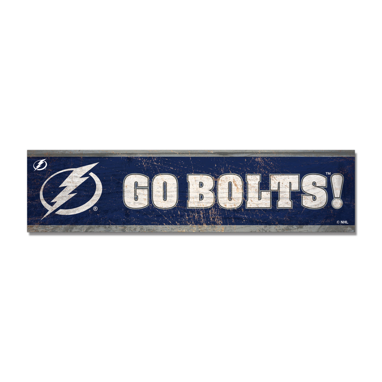 Tampa Bay Lightning 1.5X6 Wooden Go Bolts! Magnet