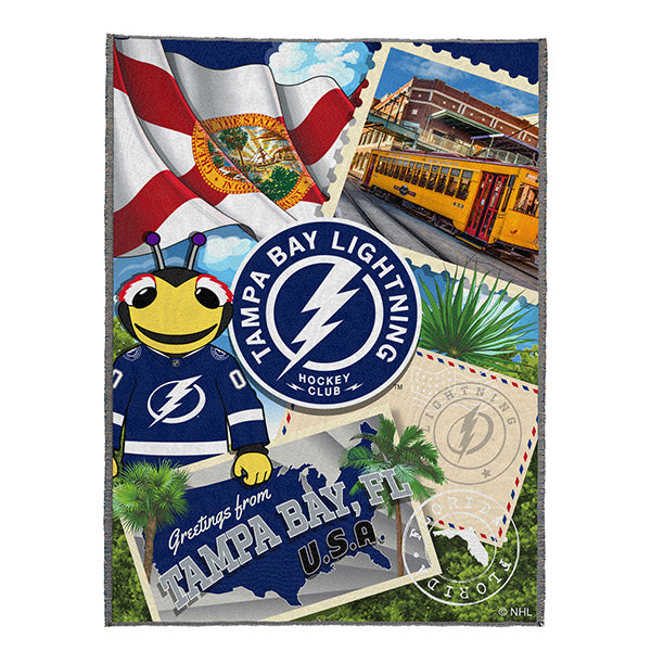 Tampa Bay Lightning Airmail Woven Tapestry Blanket