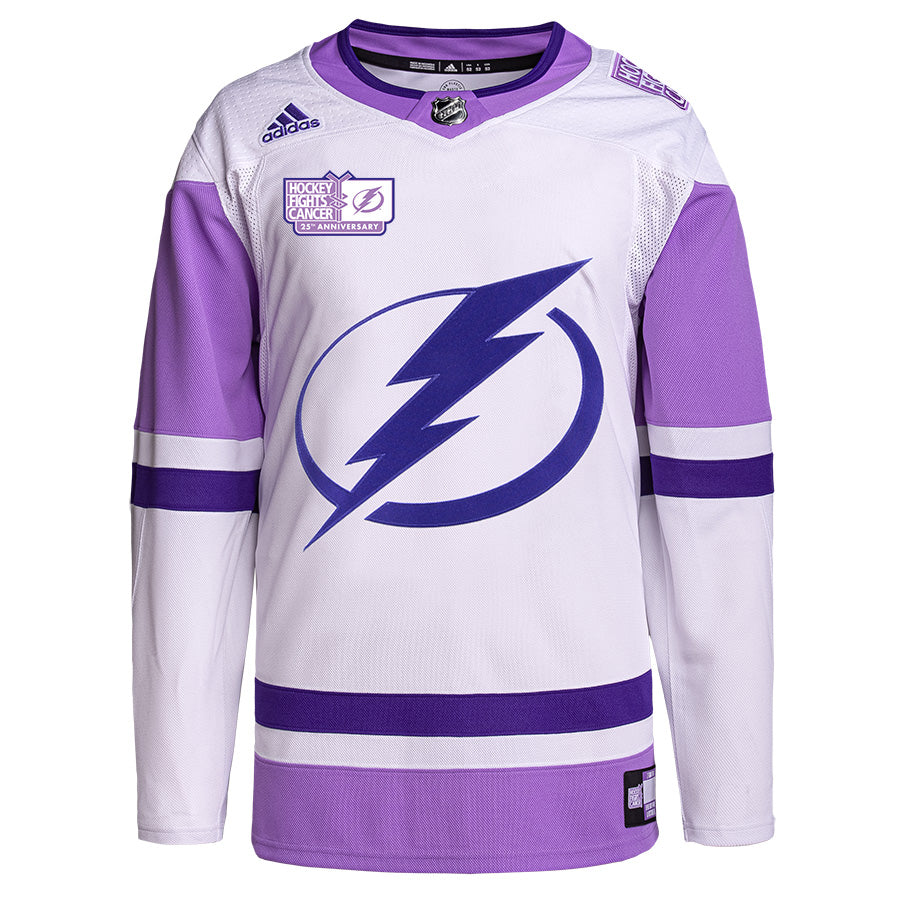 Adidas Tampa Bay Lightning No98 Mikhail Sergachev Purple Authentic Fights Cancer Stitched NHL Jersey
