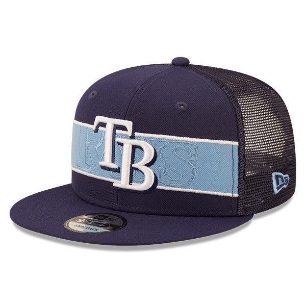 Tampa Bay Rays New Era Stripe Logo 9FIFTY Adjustable Snapback Hat