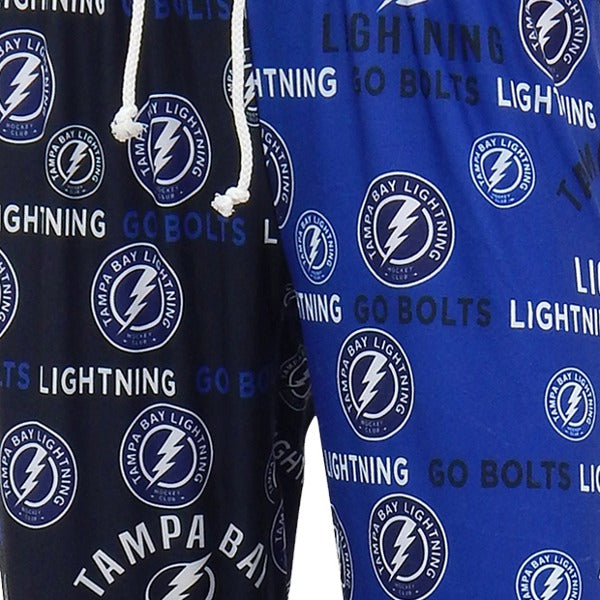 Women's Tampa Bay Lightning Allover Logo Two-tone Lounge Pants