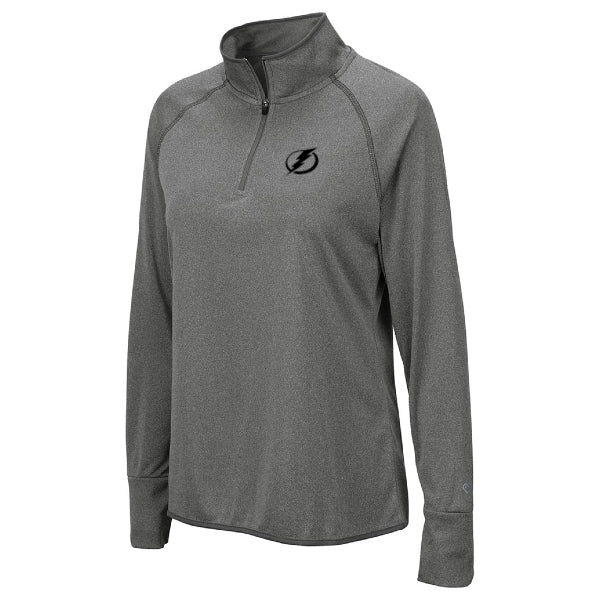 Women's Tampa Bay Lightning Heather Grey Bailey 1/4 Zip - SMALL ONLY