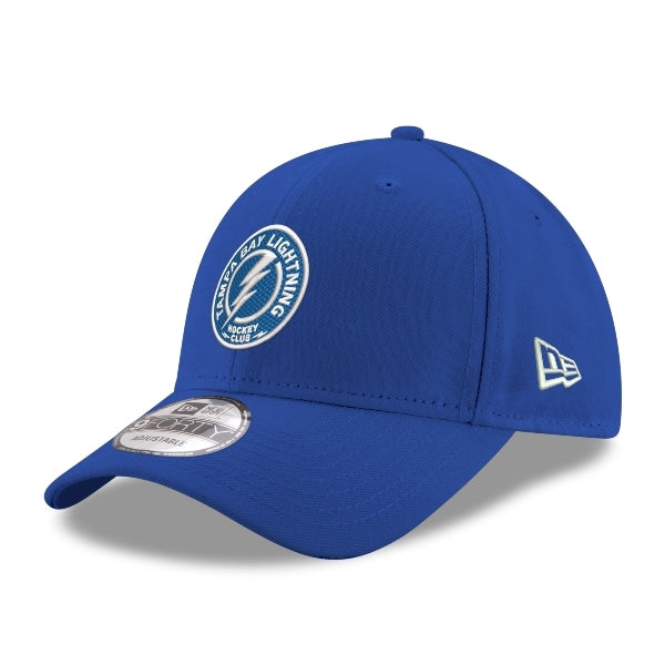 Tampa Bay Lightning Shoulder Patch Logo New Era 9FORTY Royal Adjustable Hat