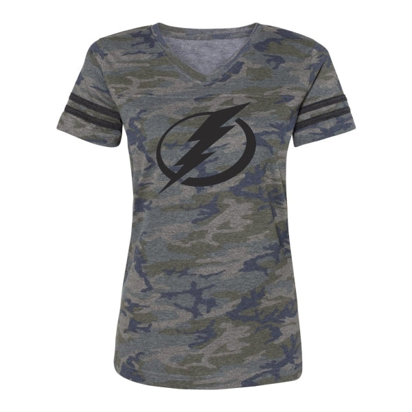 Women's Tampa Bay Lightning Camo Stripe T-shirt - SMALL ONLY