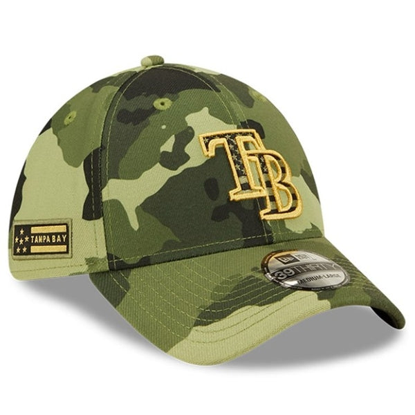 Tampa Bay Rays New Era Camo 2022 Armed Forces Day 39THIRTY Flex-Fit Hat