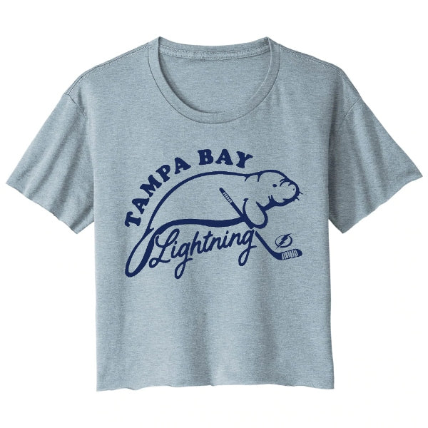 Women's Tampa Bay Lighting Manatee Modest Crop T-shirt