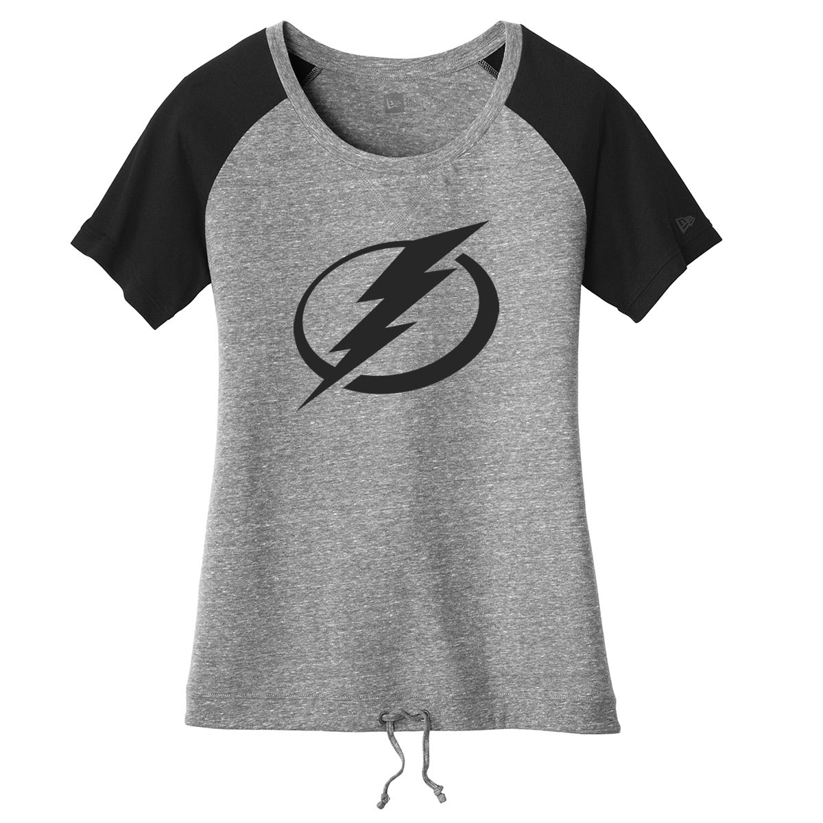 Women's Tampa Bay Lightning New Era Front Tie Tri-Blend Tee