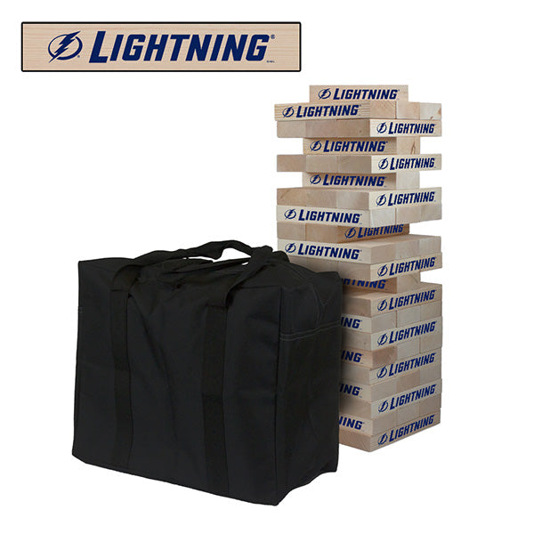 Tampa Bay Lightning Wooden Tumble Tower Game