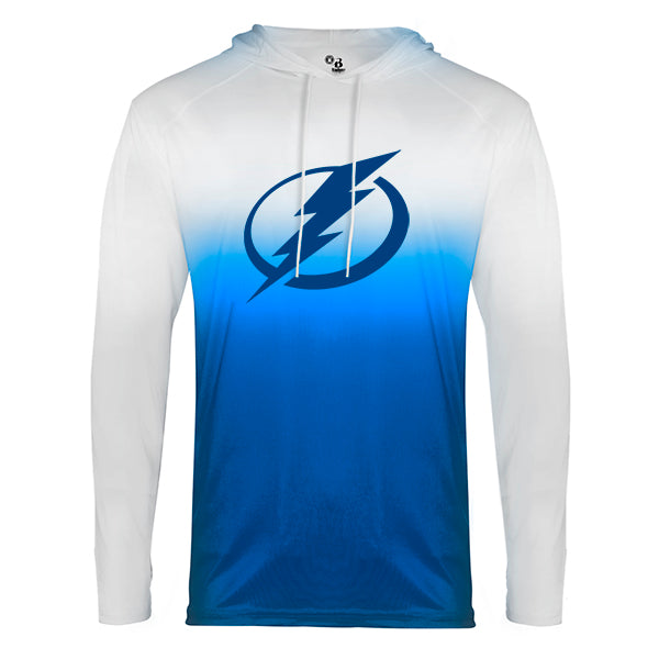 Men's Tampa Bay Lightning Ombre Hooded Long Sleeve Tee