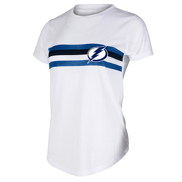 Women's Tampa Bay Lightning Sportiqe Shoulder Patch Logo Tri-Blend Tee