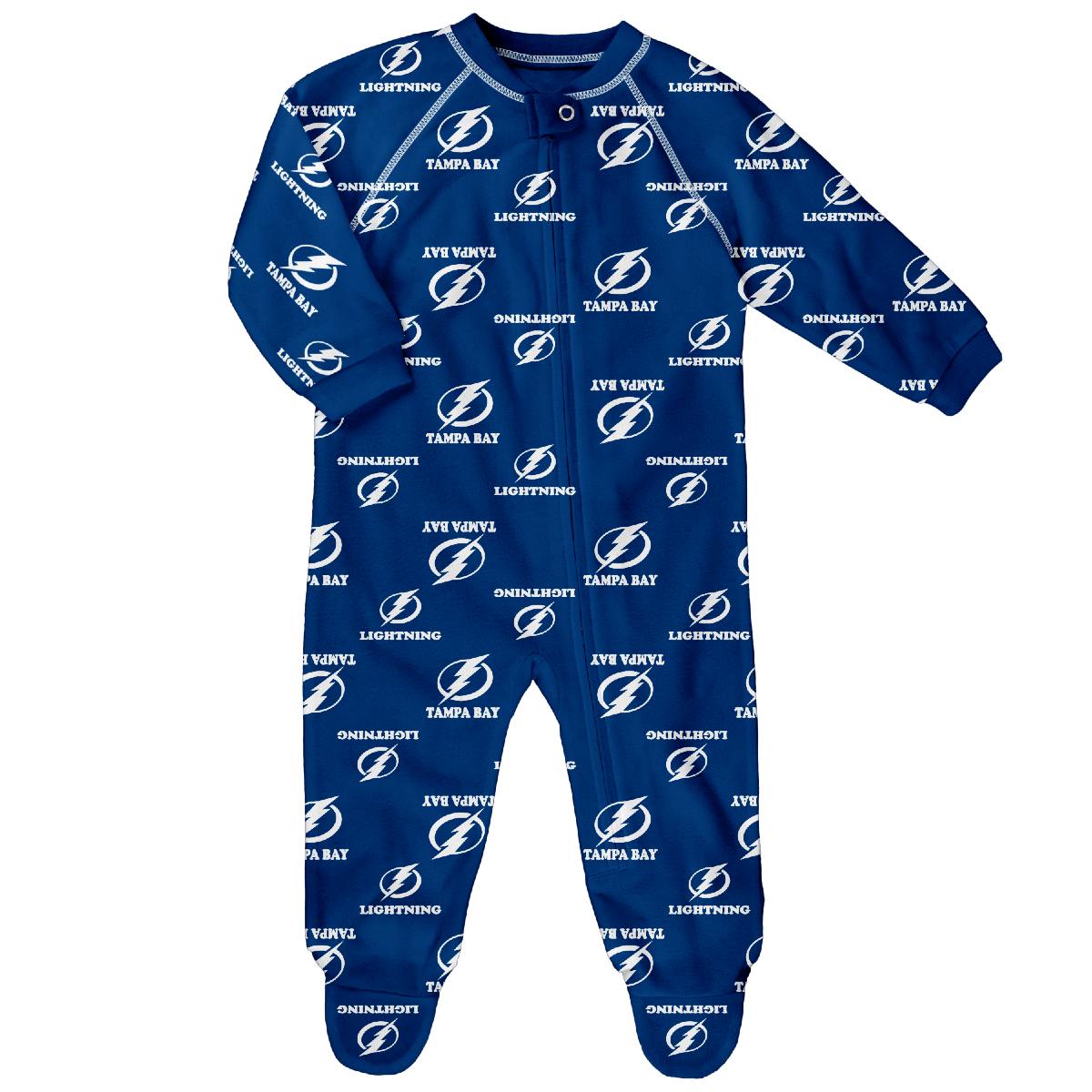 Youth Infant Tampa Bay Lightning Raglan Zip Up Coverall