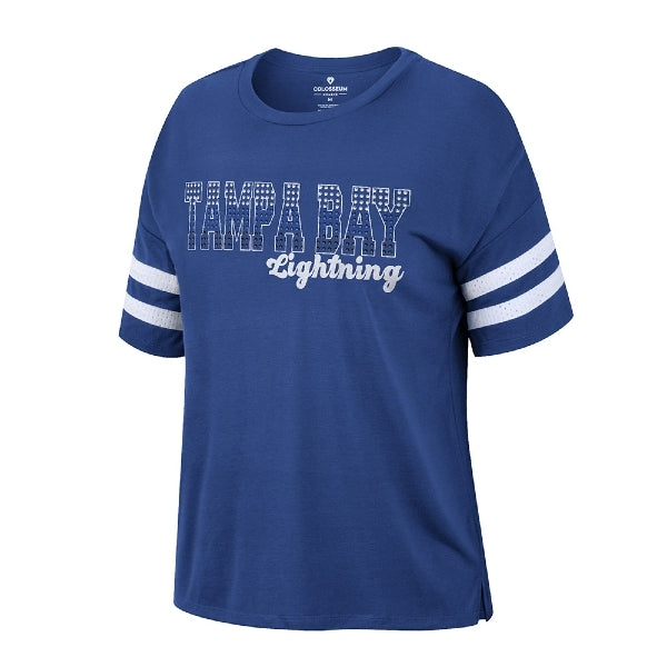 Women's Tampa Bay Lightning Sequin Short Sleeve Tee