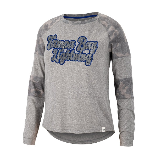 Women's Tampa Bay Lightning Camo Applique Long Sleeve Tee