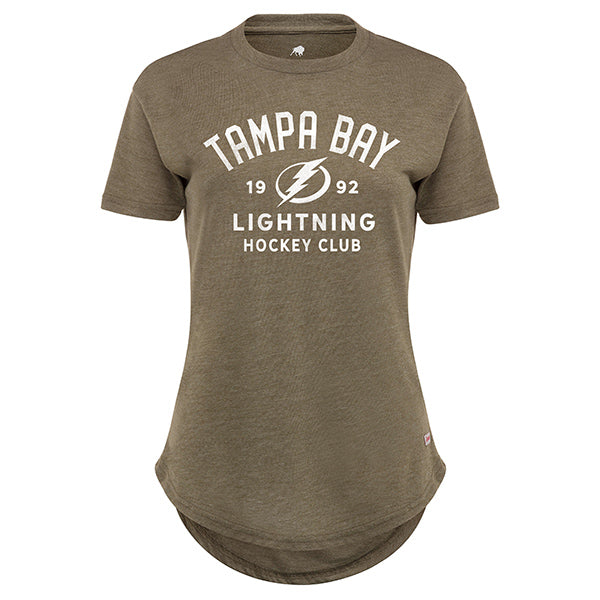 Women's Tampa Bay Lightning Sportiqe Military Green Tri-Blend Tee