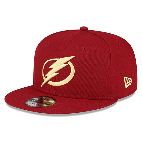 Lightning College Colors New Era 9Fifty Garnet and Gold Adjustable Snapback Hat