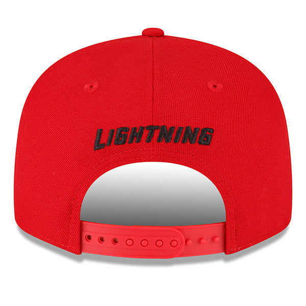 Lightning College Colors New Era 9Fifty Red and Black Adjustable Snapback Hat