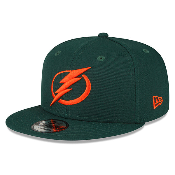Lightning College Colors New Era 9Fifty Green and Orange Adjustable Snapback Hat