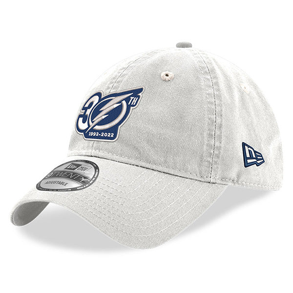 Tampa Bay Lightning New Era 9Twenty Adjustable White 30th Anniversary Hat
