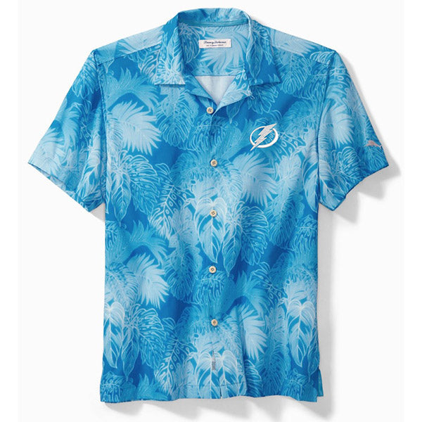 Men's Tampa Bay Lightning Tommy Bahama Luminescent Fronds Camp Shirt