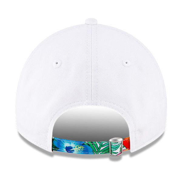 Women's Lightning New Era 9TWENTY White Floral Undervisor Adjustable Hat