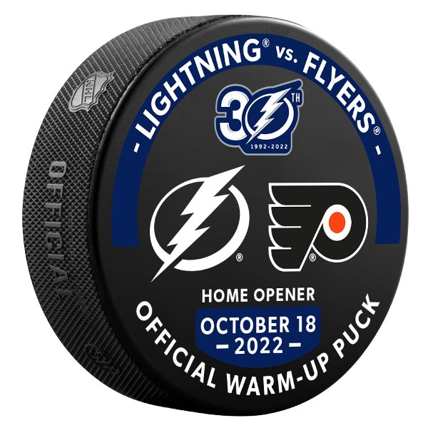 30th Anniversary Tampa Bay Lightning 2022 Home Opener Official Warm-up Puck