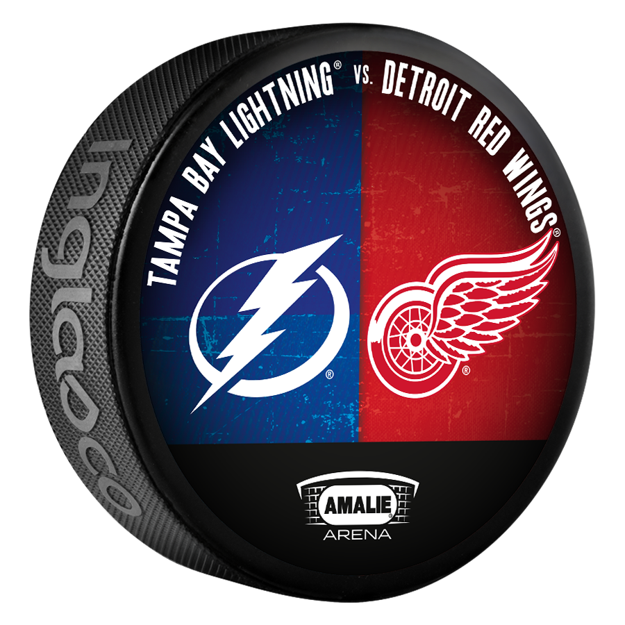 Tampa Bay Lightning 2022-23 Limited Edition Match-up Puck vs Detroit Red Wings