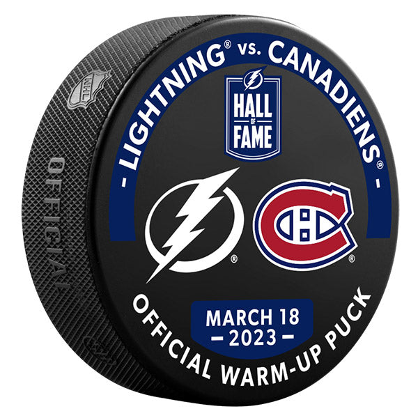 Tampa Bay Lightning 2023 Hall of Fame Official Game-used Warm-up Puck