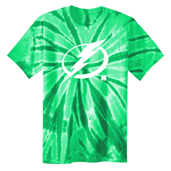 Tampa Bay Lightning St Patrick's Day Tie Dye Tee (L ONLY)