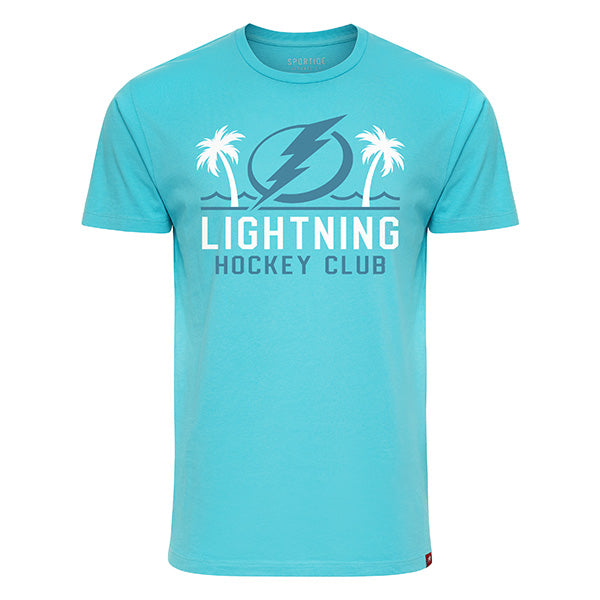 Men's Tampa Bay Lightning Tri-Blend Shoulder Patch Logo Tee Small
