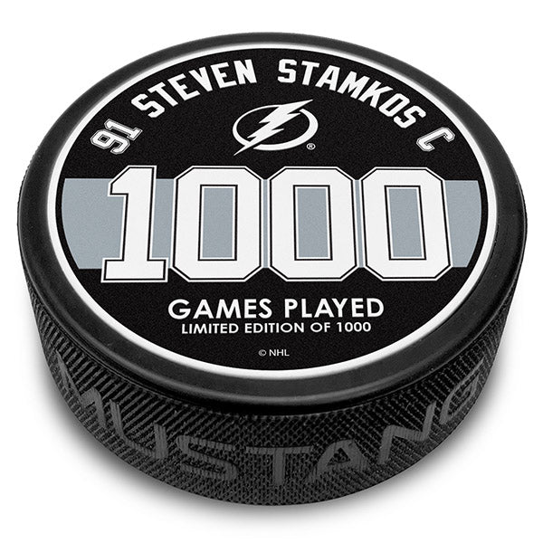 Tampa Bay Lightning Limited Edition Stamkos 3D Embossed 1000 Career Games Puck