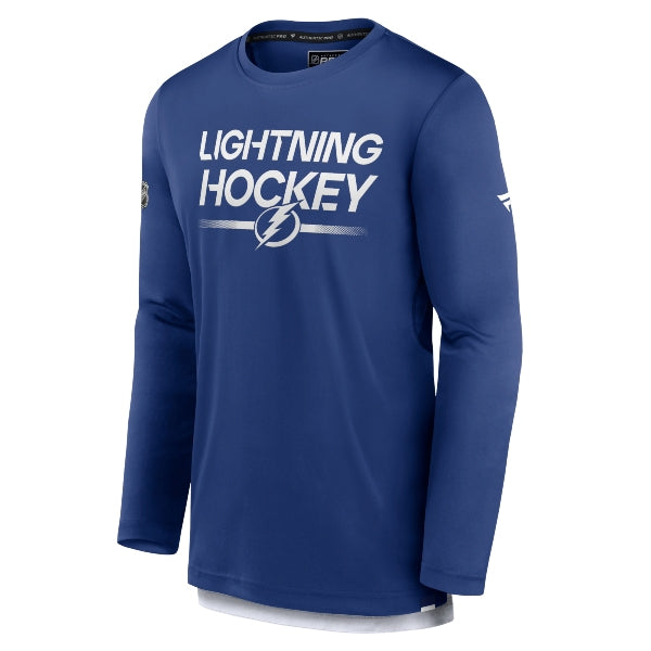 Men's Tampa Bay Lightning Authentic Pro Locker Room Long Sleeve Tech Tee